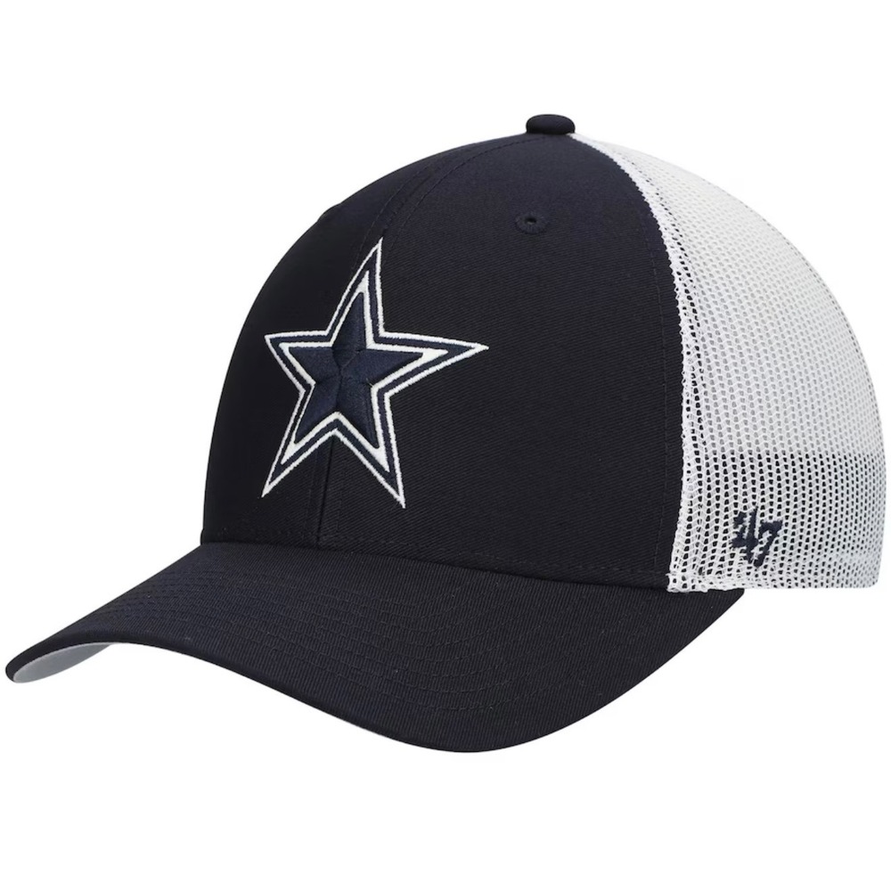 Dallas Cowboys '47 Brand Trucker Hat Navy White Adjustable Snapback NFL Cap NEW